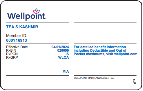 Use Your Wellpoint Member Card